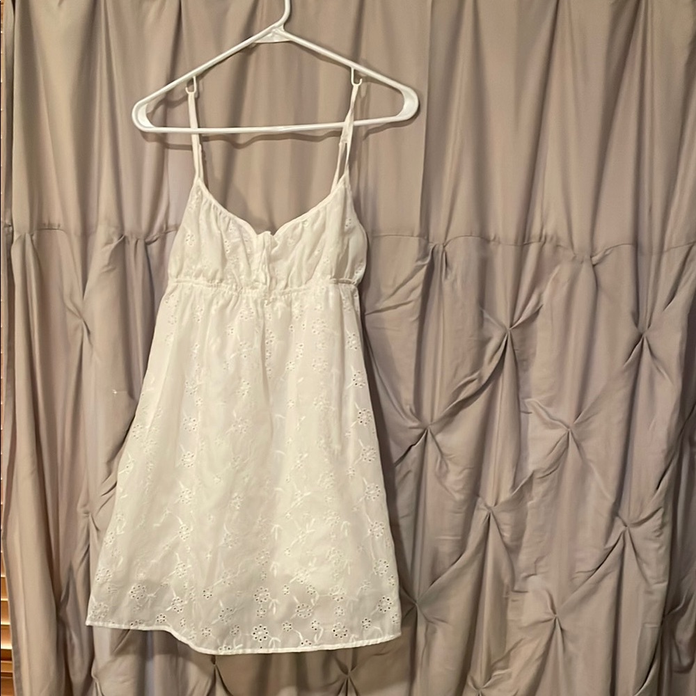 SHEIN Elegant White Embroidered Dress